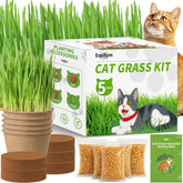 EquSym 5Pack Cat Grass Seeds Kit box packaging, gift-ready for cat lovers.