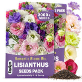 EquSym lisianthus seeds in a 2-pack bag, ready for a vibrant garden display.