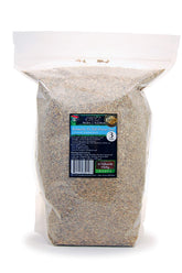 Eretz K31 tall fescue seed 3lb bag on table for lawn seeding.