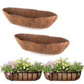EROCK Coco Liner Trough 2Pack for 24-48 inch baskets preserves soil moisture and airflow