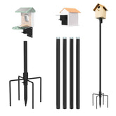 ERYTLLY bird house pole mount 80-inch shows stable feeder support outdoors.