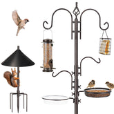 ERYTLLY Bird Feeding Station full setup shows tall sturdy design for easy backyard birdwatching