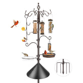 ERYTLLY Bird Feeding Station Pole assembly shown in garden for bird attraction