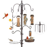 ERYTLLY bird feeding station pole kit in the garden attracts wild birds with a sturdy design