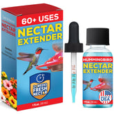 Escentile hummingbird nectar extender bottle with dropper for precise mixing and longer nectar freshness