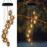 EsGarden 8-led solar sun-moon-star wind chimes outdoor lights create ambient lighting at dusk
