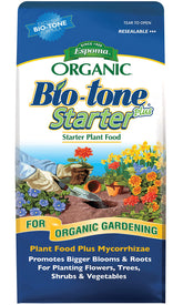 Espoma Bio-Tone Starter Plus 4lb bag for strong root development in new transplants