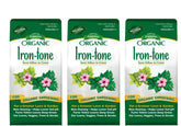 Espoma Iron-Tone 3-0-3 fertilizer bag ready to feed green growth without staining.
