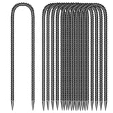 ESSFF 11-piece 12-inch garden ground stakes for secure outdoor setups and easy installation.