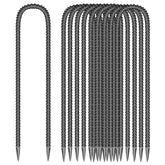 ESSFF 16-inch galvanized ground stake close-up with sharp tip for easy penetration.