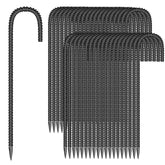 ESSFF 40-piece 12-inch J-shaped ground stake bundle secures tents and canopies outdoors.