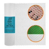 ESSFF Pet & Garden Safeguard roll in white netting viewed outdoors for backyard fencing