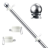 ESTTOP 6 ft flag pole assembly for versatile outdoor flag displays.