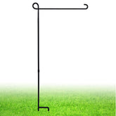 ESTTOP garden flag stand with a thickened pole provides durable support for flags in windy weather.