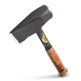 Estwing Fireside Friend axe with 14-inch head and leather grip for smooth splitting.