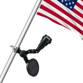 Etzeaxus solar flagpole light panel-front for energy-efficient outdoor illumination