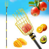 EUIJOIP fruit picker pole tool with 35-75 inch adjustable length for stand-up harvesting.