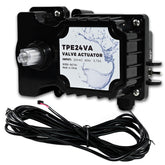 Euluese TPE24VA valve actuator front view showing compact design for pool installations