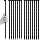 EUOKOK 16 inch stakes top view with secure 1 inch grip for quick setup