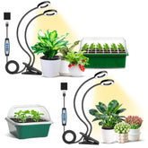 Eurbolan halo grow light clip-on delivers focused illumination for seedling growth.