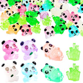 EVDERS luminous panda figurine color-set glows softly for fairy gardens or cake toppers.