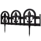 Evelyne black garden border panel demonstrates durable, iron-look edging for tidy borders.
