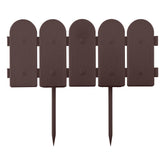 Evelyne garden border edging arch panel in brown adds decorative structure and clean lawn edges.
