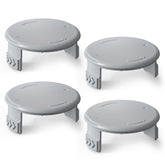 Eventronic 4-pack spool caps showing Ryobi compatibility for easy replacement during lawn care