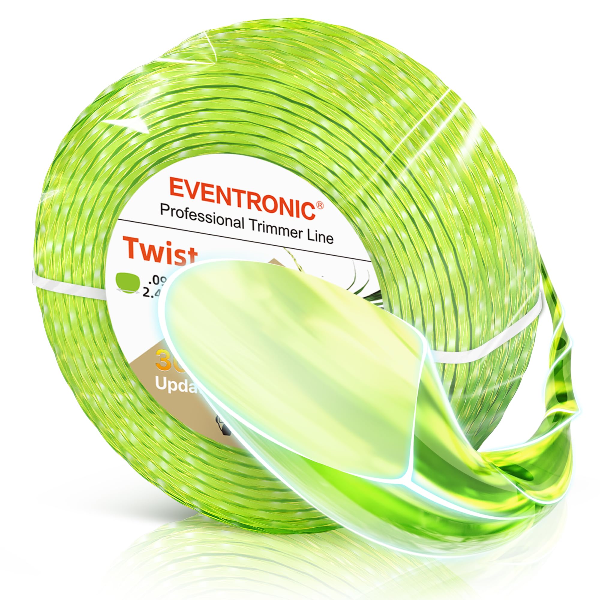 Eventronic 095 heavy-duty weed wacker string ready for tough weeds.