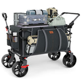 Ever Advanced folding push wagon with brakes for easy control on rough terrain.