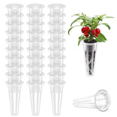 Evereco 50-pack grow baskets for hydroponics, quick swap for seamless planting.
