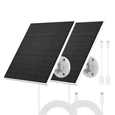 EverExceed solar panel on wall mount for EufyCam, easy 360-degree positioning.