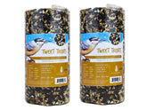 Evergreen Birdseed Cylinder with Hole for outdoor feeding and mess-free use.