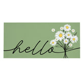 Evergreen Flag Hello Dainty Daisies Switch Mat front view enhances curb appeal with vibrant seasonal colors.