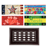 Evergreen Flag Sassafras insert mat closeup showing spring design for mud and moisture control