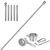 Evertoco 6ft stainless steel flag pole with rust-free durability for outdoor displays.