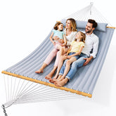 Everyfun double hammock with spreader bar for two adults, sturdy and comfortable outdoors