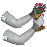 Evridwear long gardening gloves with extended sleeve protecting arms during tasks