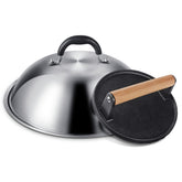 EWFEN 12-inch round melting dome for even steaming on a flat-top grill