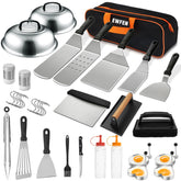 EWFEN long griddle spatula for quick flips on flat-top grills.