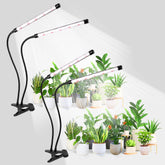 EWPJDK grow light clip-front view with daylight-like 6500K illumination for seedlings