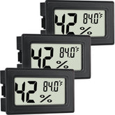 EWPJDK indoor hygrometer 3-pack for precise temperature and humidity monitoring in homes and storage