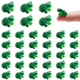 Exasinine green frog miniature figurine for fairy garden displays and terrarium accents.