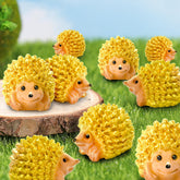 Exasinine resin hedgehog garden ornament for pots adds whimsy