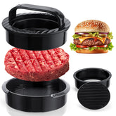 Execent 3-in-1 press with small base for mini patties and sliders