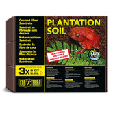 Exo Terra Plantation Soil 3-pack packaging for tropical terrariums.