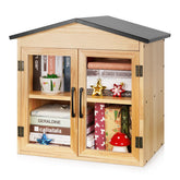 Exttlliy outdoor library box side view showing accessible community book sharing.