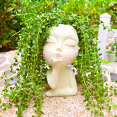 EylbKey resin face planter with air-kiss head for indoor and outdoor display.