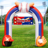 Eyourlife 9FT baseball arch with banner glowing for outdoor party atmosphere