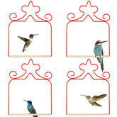 Eyrosa hummingbird swings 4-pack adds bright outdoor color and bird-friendly perches.